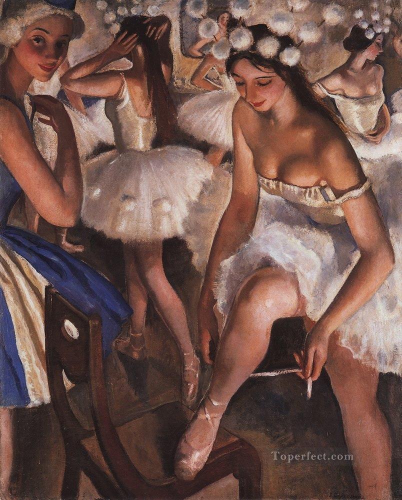 bailarinas en el camerino 1923 bailarina bailarina rusa Pintura al óleo